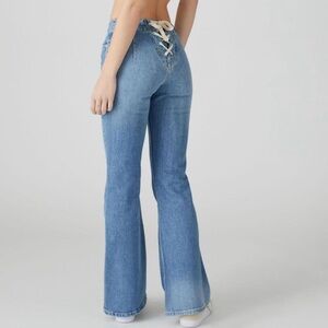 🌻BDG flare Jeans with lace up detailing on back (Urban Outfitters)